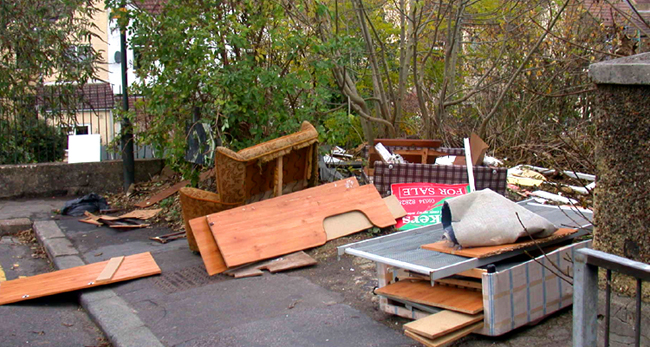 Fly-tipping in Longley Road